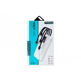 Cargador Portatil Power Bank Treqa TR-931 Lightning Type-C USB-C Tipo-C Micro USB V8 10000MAh