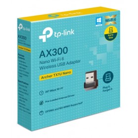 Placa Red Usb Tp-Link AX300 TX1U Nano Wireless Adaptador 300mbps Wifi 6