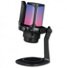 Microfono Gamer Para PC Con Luz RGB Streaming Podcast Raptor Vox