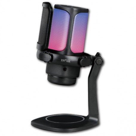 Microfono Gamer Para PC Con Luz RGB Streaming Podcast Raptor Vox