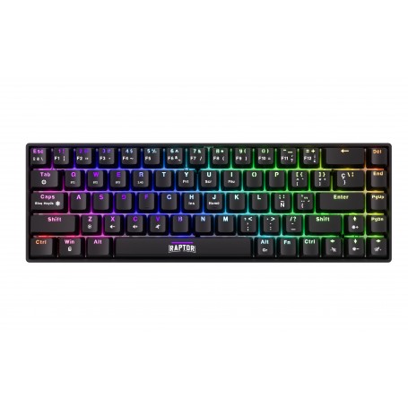 Teclado Mecanico Inalambrico Raptor Fireclaw M68 Retro Iluminado Outemu Red