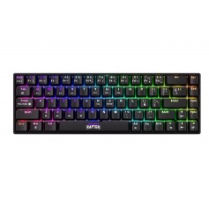 Teclado Mecanico Inalambrico 2.4HZ + Bluetooth 2000mAh Raptor Fireclaw M68 Retro Iluminado Outemu Red 68 Teclas