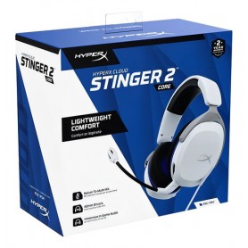 Auricular Gamer Con Cable Hyperx Cloud Stinger 2 Para PS5 Blanco Mini Plug 3.5mm Auxiliar