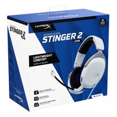 Auricular Gamer Con Cable Hyperx Cloud Stinger 2 Para PS5 Blanco Mini Plug 3.5mm Auxiliar