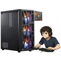 Pc Armada Gamer Ryzen 5 8600G AM5 SSD 512GB Memoria Ram DDR5 16GB Mother A620 Fuente Certificada 600W 80 Plus Bronce Windows 11