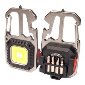 Linterna Mosqueton Con Clip Recargable Kit Destornillador Welld2209