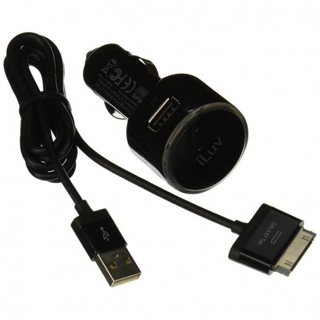 CARGADOR AUTO CON CABLE USB SAMSUNG GALAXY TAB TABLET ILUV AD572 10,5W