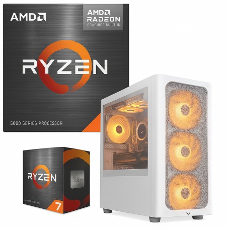 Pc Armada Gamer Ryzen 7 5700G AM4 SSD 512GB Memoria Ram DDR4 16GB Fuente Certificada 500W 80 Plus Bronce Windows 11