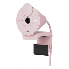 Camara Web Webcam Logitech Brio 300 Rosa Con Microfono Full HD 1080p 2mp 30Fps Skype Zoom Negro