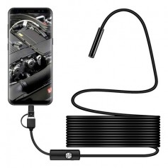 ENDOSCOPIO WIFI BOROSCOPIO CAMARA USB PARA WINDOWS O ANDROID INSPECCION CON LUZ LED Y 5MTS CABLE