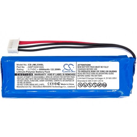 Bateria Para Parlante JBL Charge 3 6000mAh CS-JMF330SL Bateria Para Parlante JBL Charge 3 6000mAh CS-JMF330SL