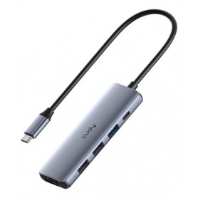 Hub Usb-c 5 En 1 Cudy 3 Puertos Usb 1 Puerto Usb C 1 Entrada Hdmi 4k UH405