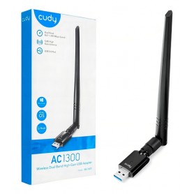 Placa De Red Usb Wifi Cudy Ac1300 Wu1400 Dual Band 2.4Ghz 5.8Ghz