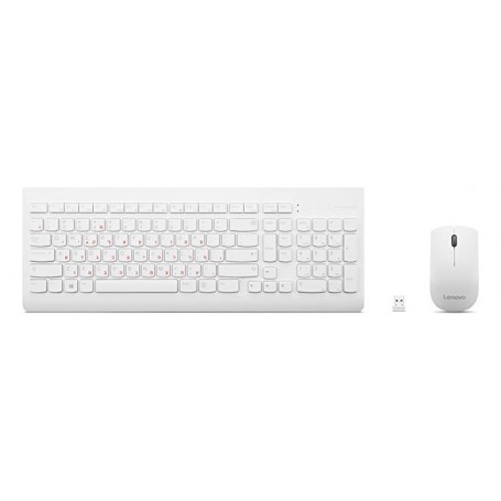 Kit Teclado y Mouse Lenovo 510 Wireless Inalambrico Blanco 2.4Ghz