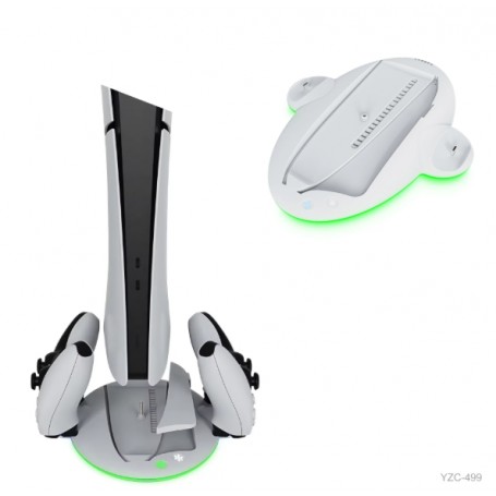 Base Soporte Vertical Seisa Para PS5 Con Cargador Joystick YZC-499