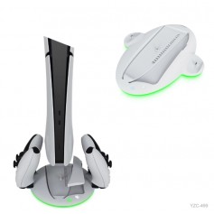 Base Soporte Vertical Seisa Para PS5 Con Cargador Joystick YZC-499