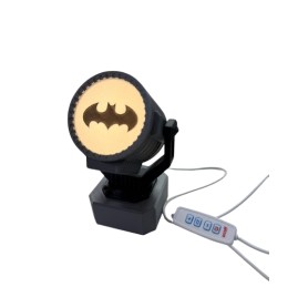 Velador Lampara 3d Batman Batiseñal Luz Led Calida Fria