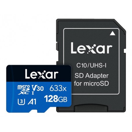 Memoria Micro SD 128GB Clase 10 Lexar V30 A1 U3 633x