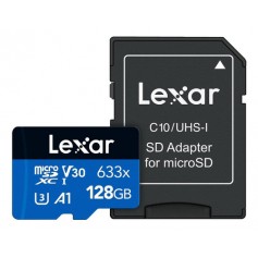 Memoria Micro SD 128GB Clase 10 Lexar V30 A1 U3 633x