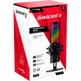 Microfono Gamer Condensador Hyperx Quadcast S Led Rgb Tactil Streaming Pc