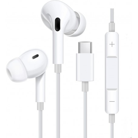 Auricular In-Ear Con Cable Con Conexion USB-C Tipo C Type-C iP16S Android iPhone