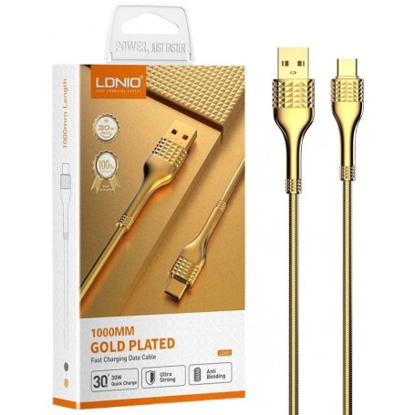 Cable De Carga & Datos USB-C Tipo-C Type-C A USB LDNIO LS651 1mts