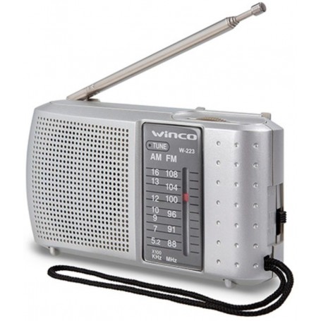 Radio Portatil Winco W-223 Gris FM