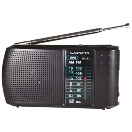 Radio Portatil Winco W-223 Negro FM