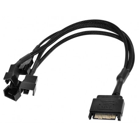 Cable De Alimentacion SATA 12V a 4 Coolers De 4 Pines Nisuta NSAD4CS