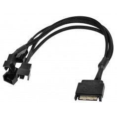 Cable De Alimentacion SATA 12V a 4 Coolers De 4 Pines Nisuta NSAD4CS