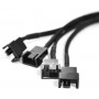 Cable De Alimentacion SATA 12V a 4 Coolers De 4 Pines Nisuta NSAD4CS