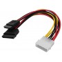 CABLE POWER SATA DOBLE A 4 PINES MOLEX NISUTA 20CM
