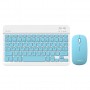 Combo Teclado & Mouse Inalambrico Slim Noga S5900 Celeste
