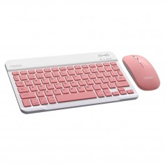 Combo Teclado & Mouse Inalambrico Slim Noga S5900 Rosa