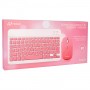 Combo Teclado & Mouse Inalambrico Slim Noga S5900 Rosa
