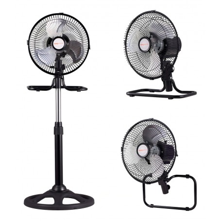 Ventilador Kanji Home 3 En 1 10 Pulgadas Adaptador Para Piso & Pared 65W