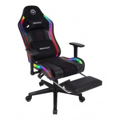 Silla Sillon Gamer Makkax Con Luz Led Rgb Reclinable Con Apoya Pies 3125