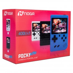 CONSOLA PORTATIL RETRO 400 JUEGOS NOGA POCKY R8 LCD CONEXIÓN A TV 8 BITS
