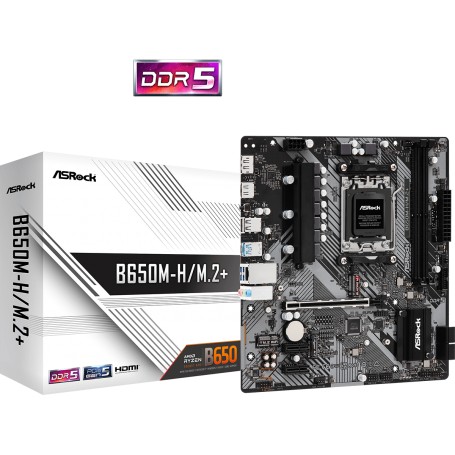 Mother ASRock B650M-H/M.2+ DDR5 AM5 AMD Hdmi Displayport Series 7000 8000 9000