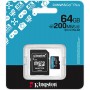 Memoria Micro SD Kingston 64Gb Clase 10 Canvas Go! Plus SDCG4 200mb/s