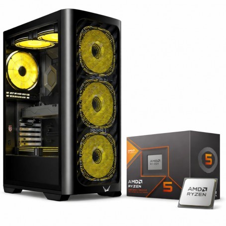 Pc Armada Gamer Ryzen 5 8600G MBB SSD 512GB Memoria Ram DDR5 16GB Fuente Certificada 600W 80 Plus Bronce W11(No Incluye Coolers)