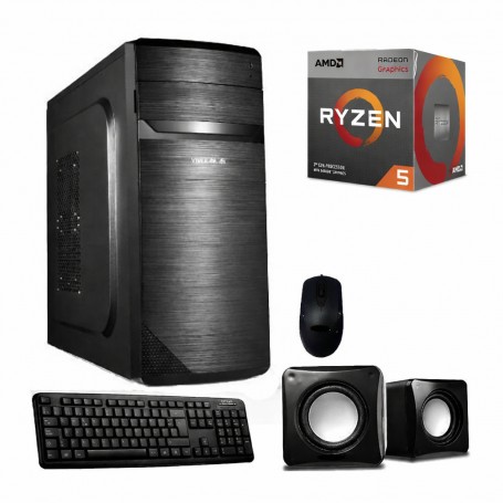 Pc Armada Gamer AMD Ryzen 5 3400G Video Radeon 4.6GHz A520 Memoria 16GB DDR4 SSD 480GB