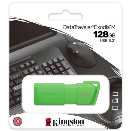 Pen Drive 128Gb Dtx Kingston DataTraveler Exodia M Usb 3.1 3.2