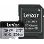 Memoria Micro SD 256GB Clase 10 Lexar Silver Plus V30 U3 4K UHS-I LMSSIPL256G-BNANU Lectura 205MB Escritura 150MB