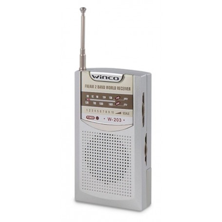 Radio Portatil Winco W-203 Gris FM