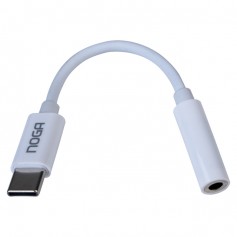 Adaptador Usb-C Tipo C Type-C Macho A Jack 3.5mm Auxiliar Mini Plug Stereo Hembra Noga