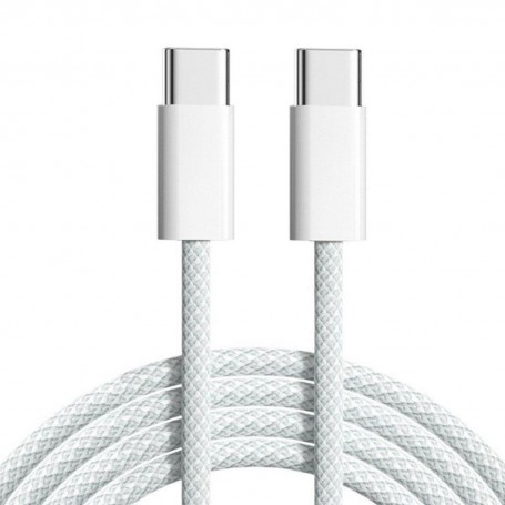 Cable De Carga & Datos Type-C Tipo-C USB-C A Type-C Cable Carga Rapida 1mt Para Apple iPhone Mallado