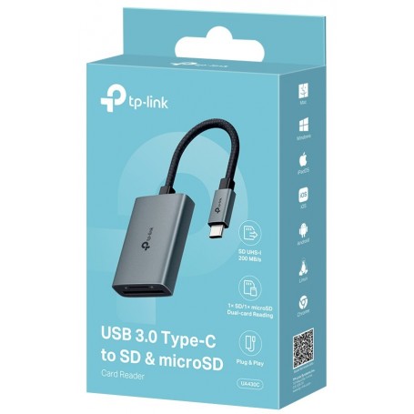 Lector De Tarjetas De Memorias SD Micro SD A USB-C Type-C Tipo-C TP-LINK UA430C