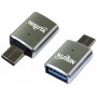 Adaptador OTG USB-C Type-C Tipo-C A USB Hembra Aluminio Nisuta NSADUCU30