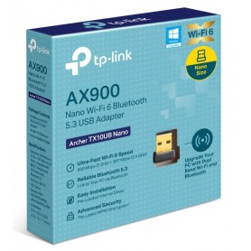 Placa De Red USB Wifi & Bluetooth 2 En 1 Para PC Notebook TP-Link AX900 Archer TX10UB Nano Doble Banda 2.4GHz 5GHz Wi-Fi 6